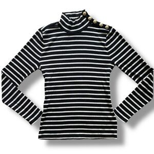 J Crew | NWT’s Sold Out Striped Nautical Y2K Preppy Turtle Neck Long Sleeve Top